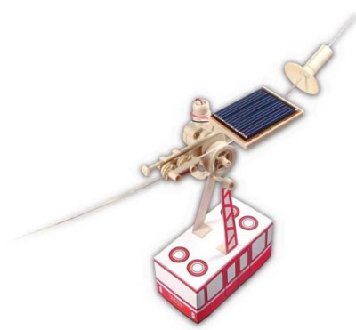 Solar Powered Aerial Cable Car Toy